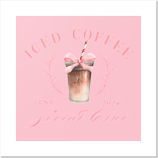 Iced Coffee Social Club Established 2024 Posters and Art